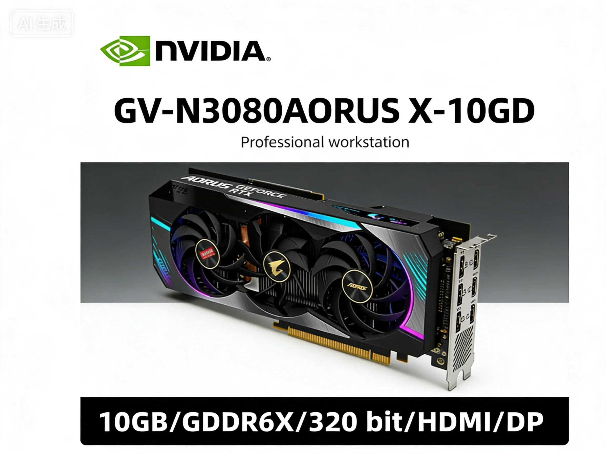 Rtx 3080 10Gb Gpu - RTX 3080 GPU GIGABYTE GV-N3080AORUS X-10GD
