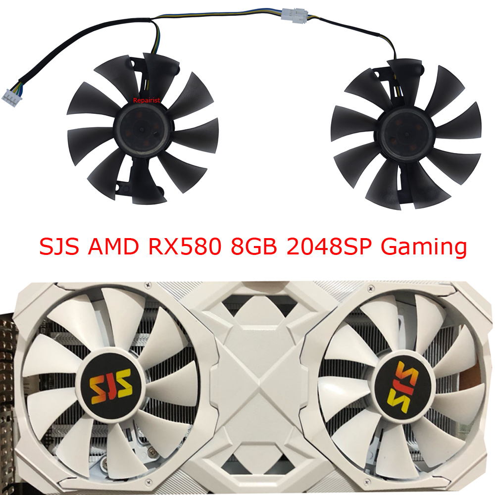 2Pcs/Set,Video Cards Fan,FL801 - огляд і ціна Rx 580 8Gb 2048Sp Gpu