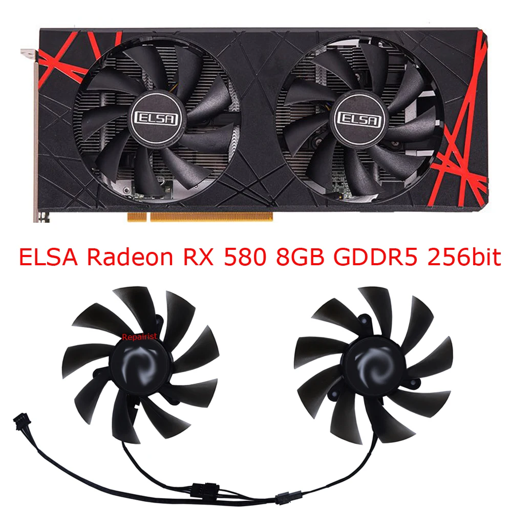 2Pcs/Set,Graphics Card Fan,GPU - огляд і ціна Rx 580 8Gb 2048Sp Gpu