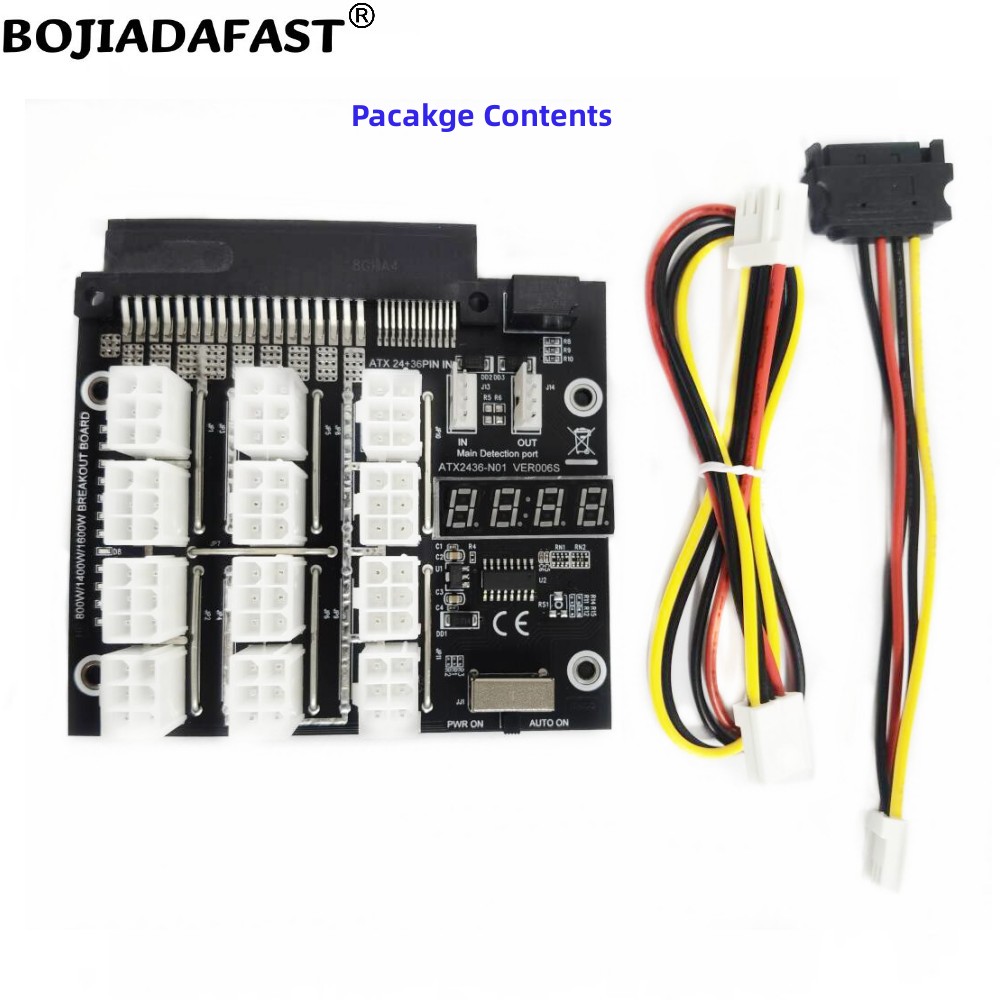 12 Ports PCIE 6Pin Connector S - огляд і ціна 2400W Server Psu Breakout Board