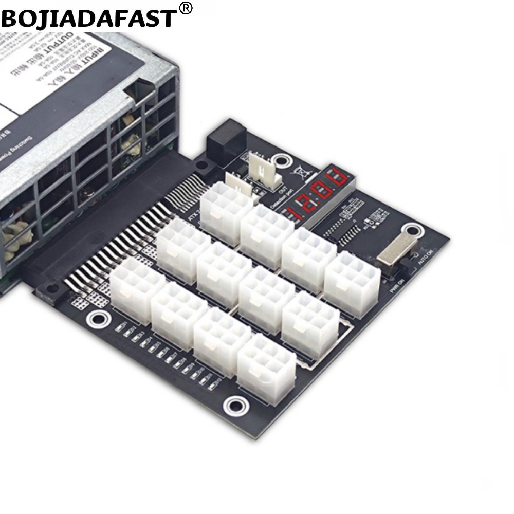 12 Ports PCIE 6Pin Connector S - огляд і ціна 2400W Server Psu Breakout Board