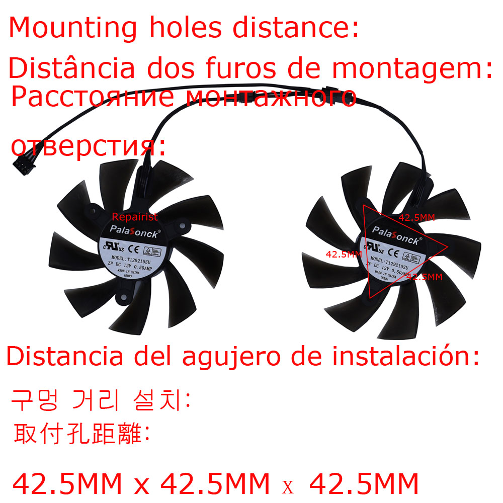 2Pcs/Set,FL8015 12VB,T129215SU - огляд і ціна Rx 580 8Gb 2048Sp Gpu